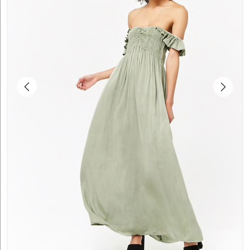 Forever21 off shoulder maxi dress